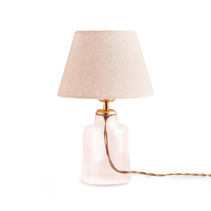 Opviq Lámpara de Mesa AYD-3429 Crema y Oro